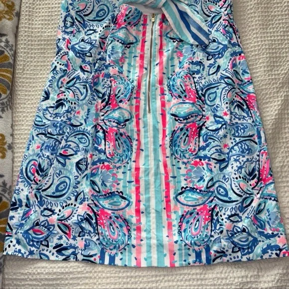 Lilly Pulitzer Blue and Pink Paisley Mini Dress - Picture 6 of 9